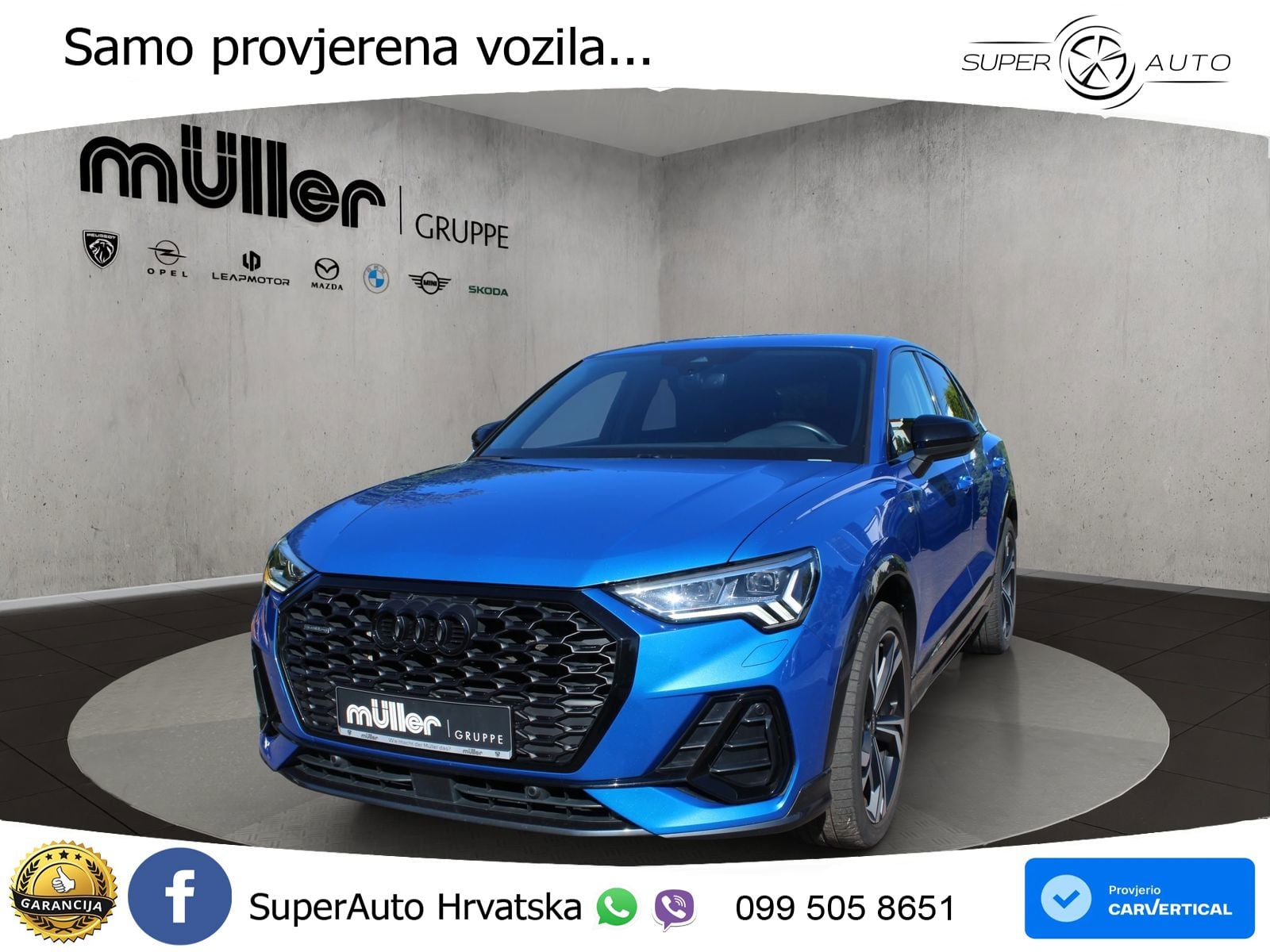 Audi Q3 Sportback 40 TDI (200 KS) quattro S tronic S line MATRIX+GR SJED+KAM