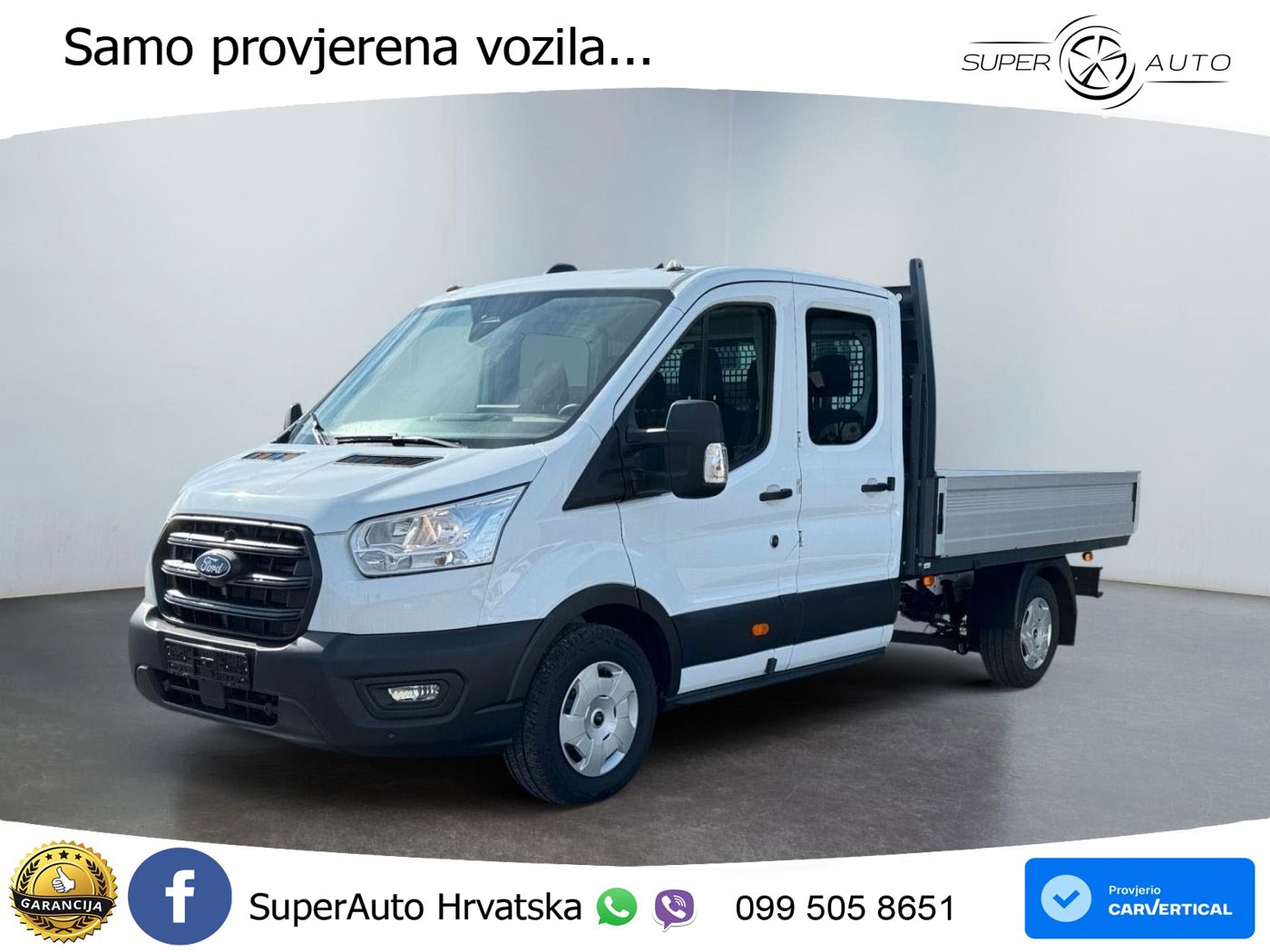 Ford Transit Pritsche DoKa Trend 350 L3 AHK*SHZ*CAM*P 165 KS