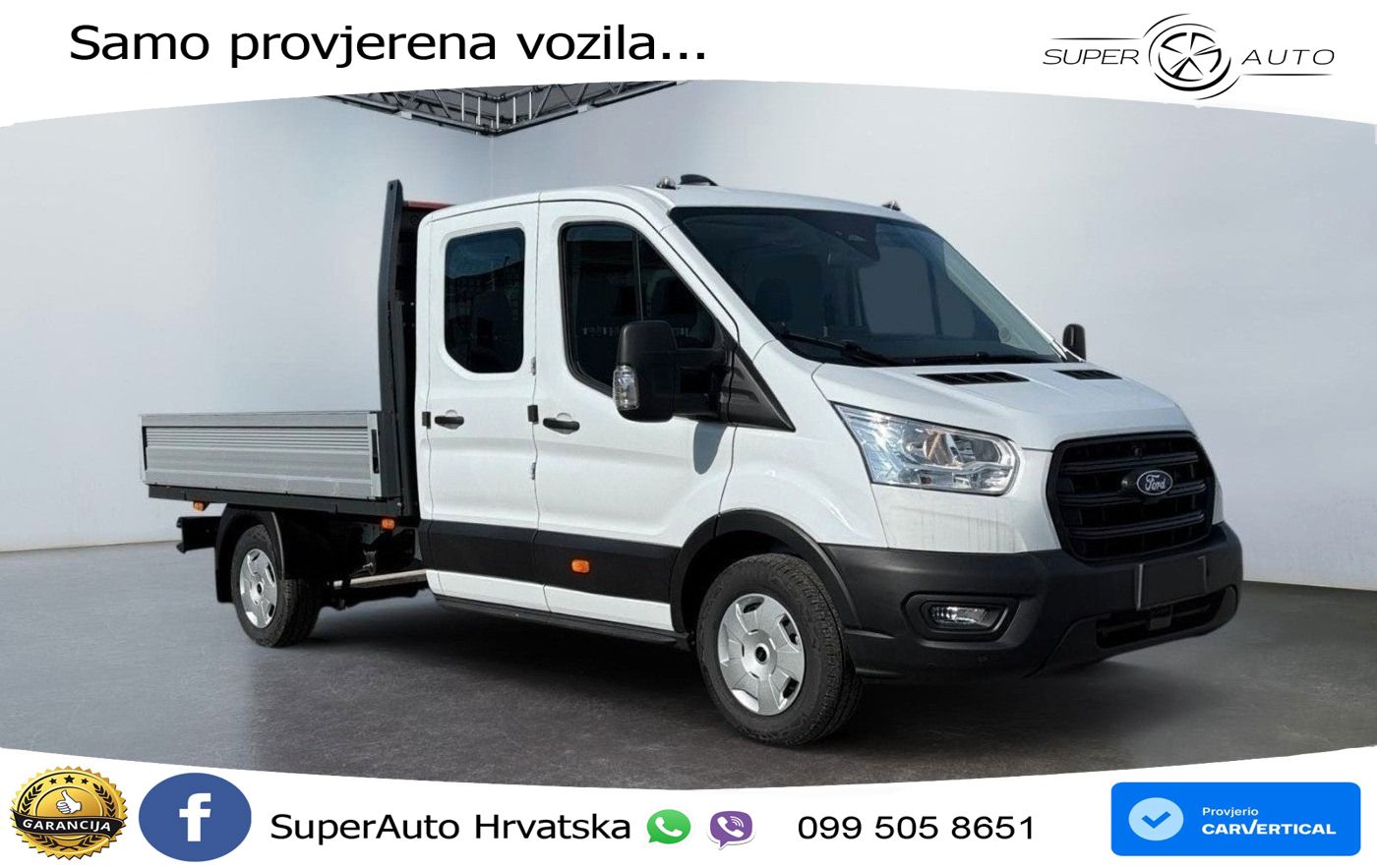 Ford Transit Pritsche DoKa Trend 350 L3 AHK*SHZ*CAM*P 165 KS