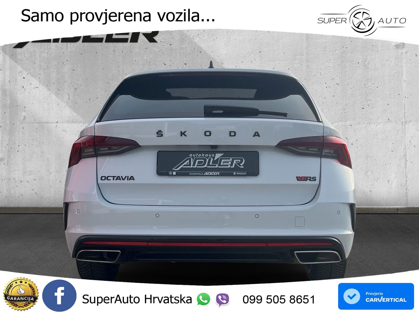 Škoda Octavia Combi RS 2.0 TDI (200 KS) 4x4 DSG LED+GR SJED+ACC
