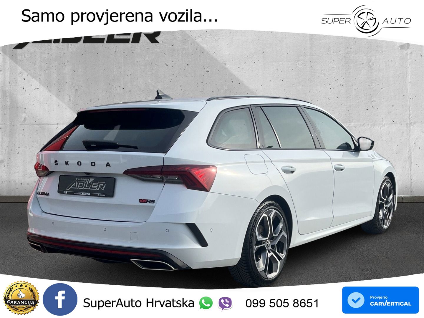 Škoda Octavia Combi RS 2.0 TDI (200 KS) 4x4 DSG LED+GR SJED+ACC