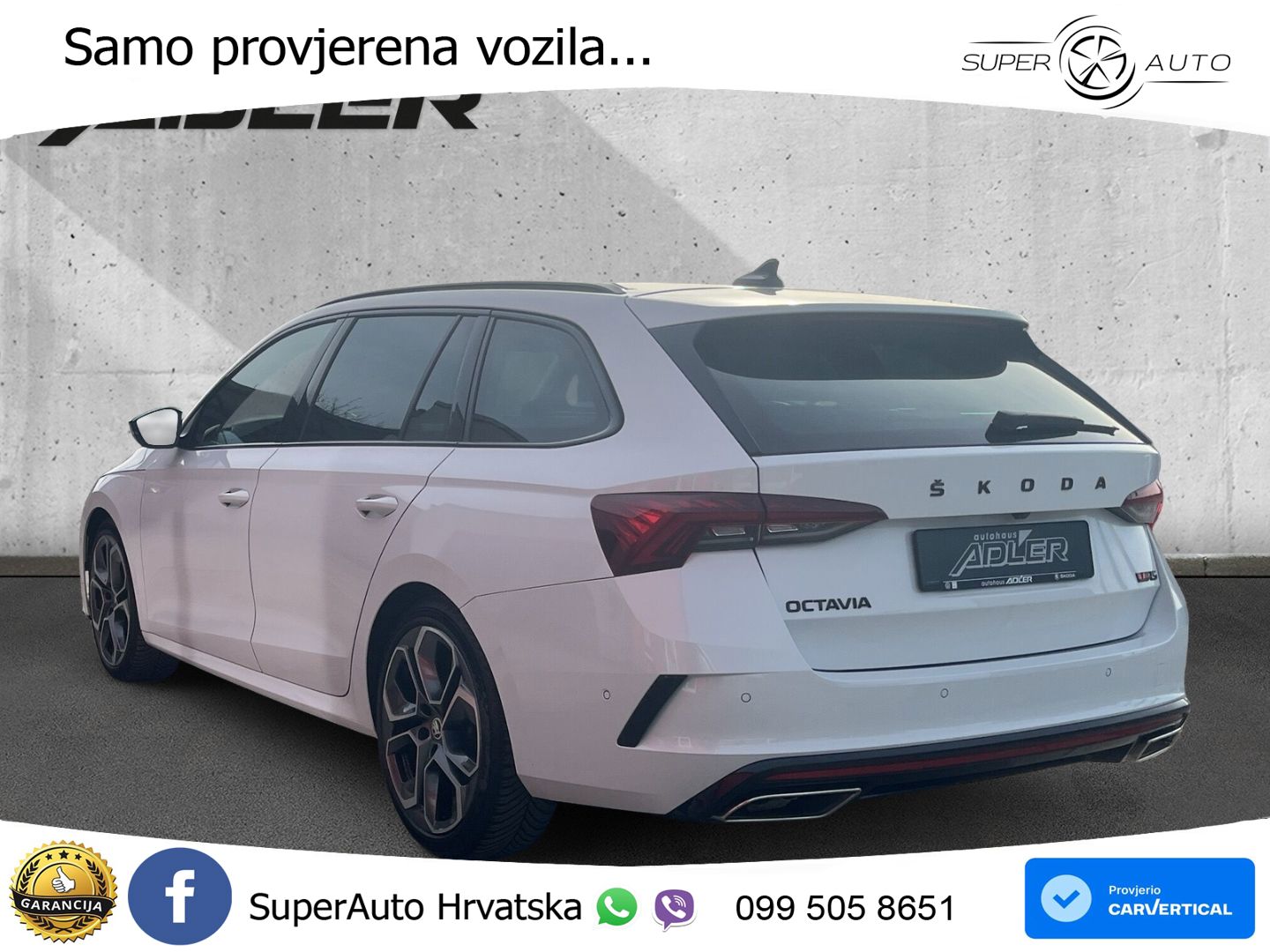 Škoda Octavia Combi RS 2.0 TDI (200 KS) 4x4 DSG LED+GR SJED+ACC