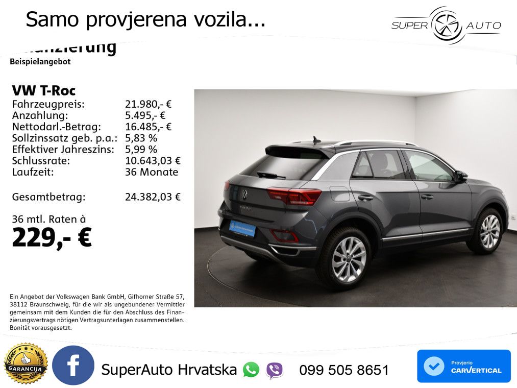 Volkswagen T-Roc I 1.5 TSI (150 KS) DSG LED+GR SJED+ACC
