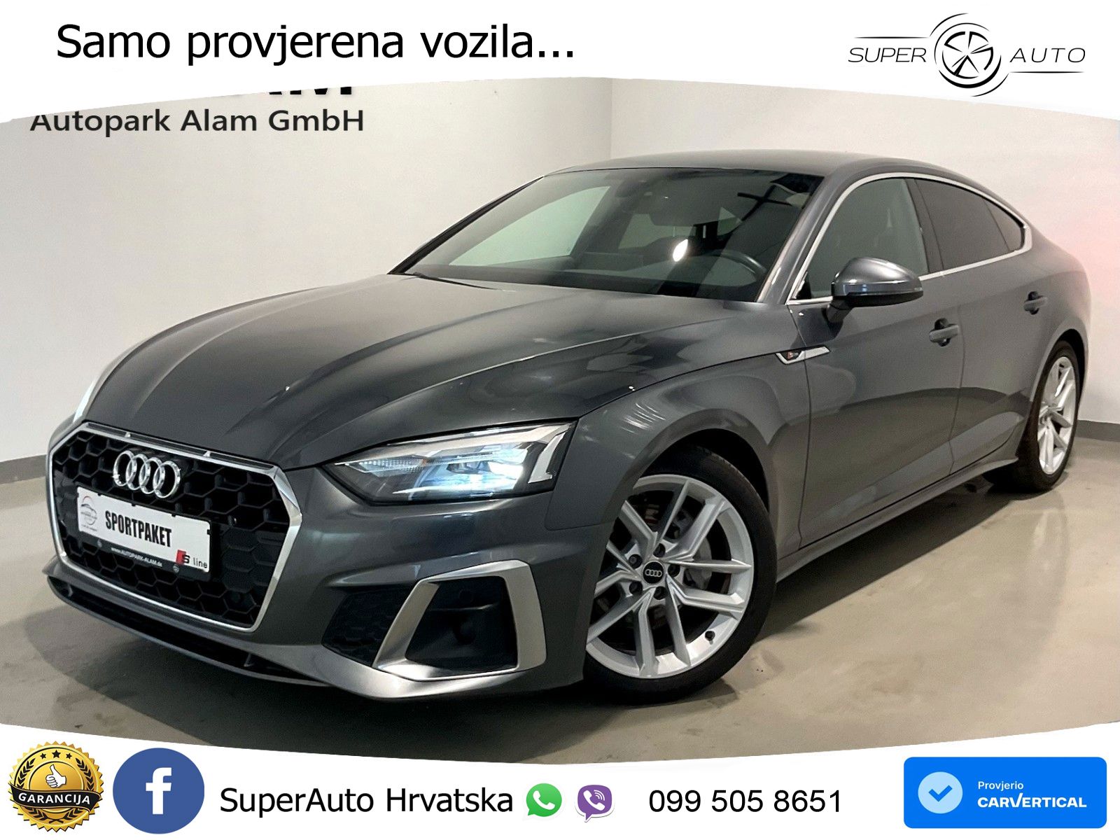 Audi A5 Sportback 40 TDI (204 KS) S tronic S line LED+GR SJED+ACC
