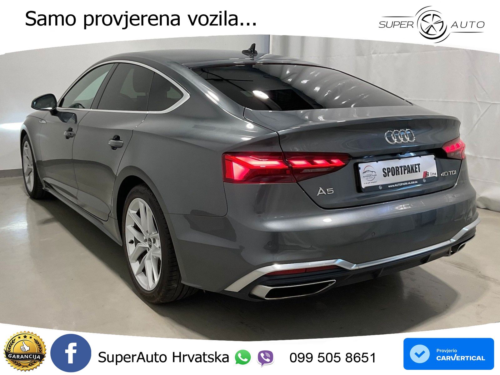 Audi A5 Sportback 40 TDI (204 KS) S tronic S line LED+GR SJED+ACC