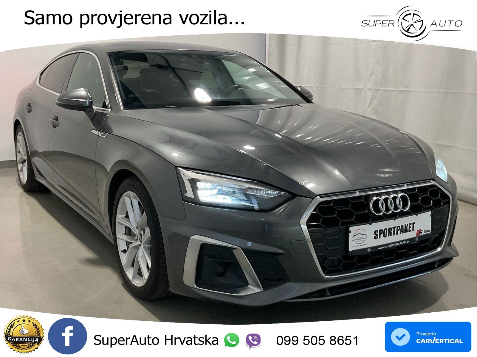 Audi A5 Sportback 40 TDI (204 KS) S tronic S line LED+GR SJED+ACC