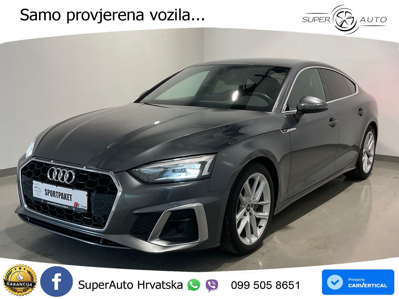Audi A5 Sportback 40 TDI (204 KS) S tronic S line LED+GR SJED+ACC