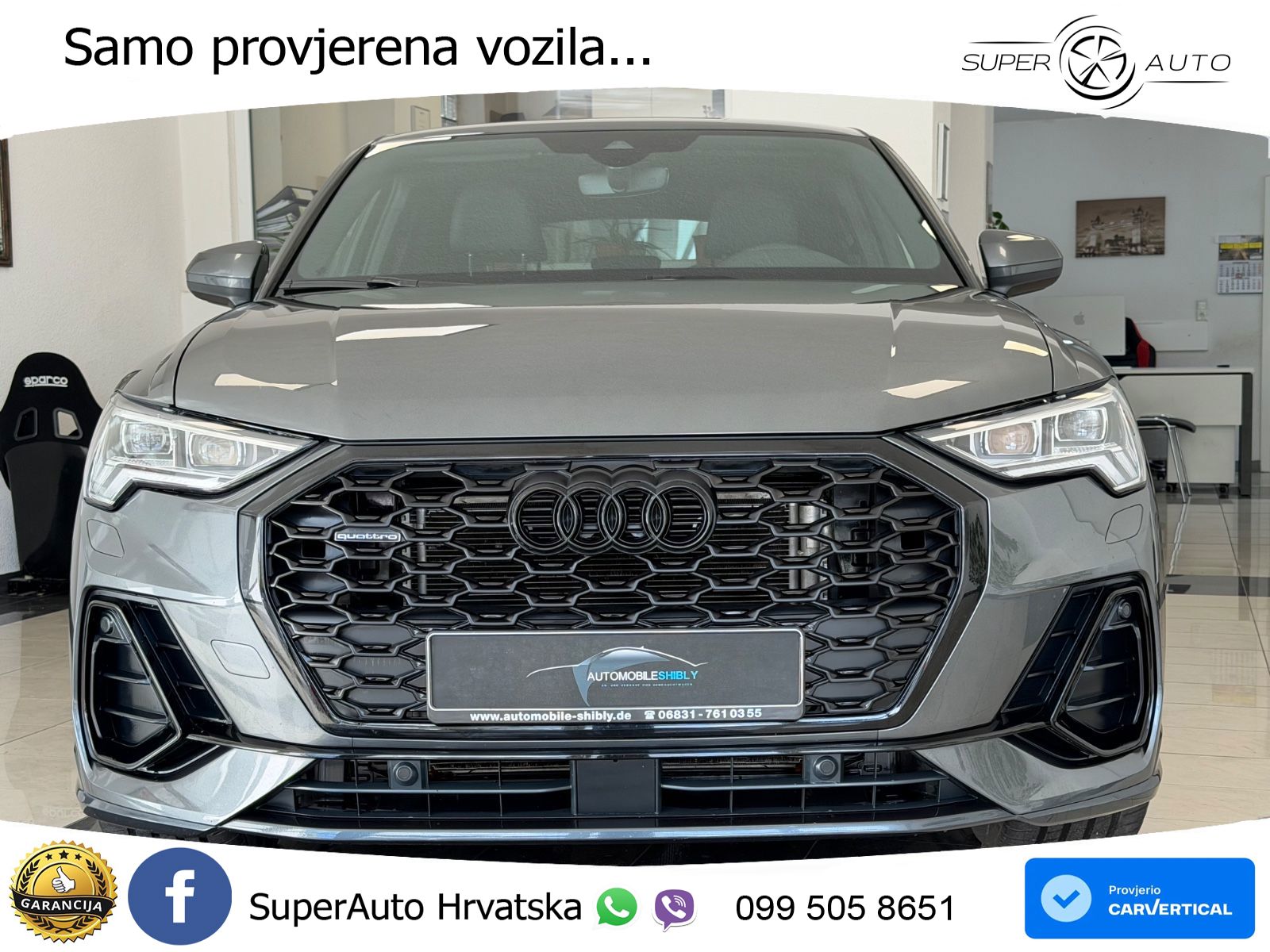 Audi Q3 Sportback 40 TDI (200 KS) quattro S tronic S line LED+GR SJED+ACC