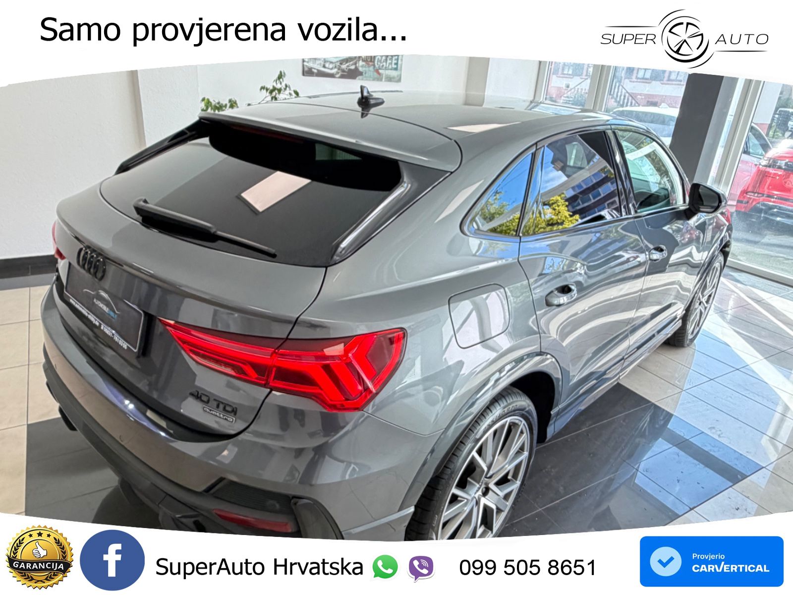 Audi Q3 Sportback 40 TDI (200 KS) quattro S tronic S line LED+GR SJED+ACC