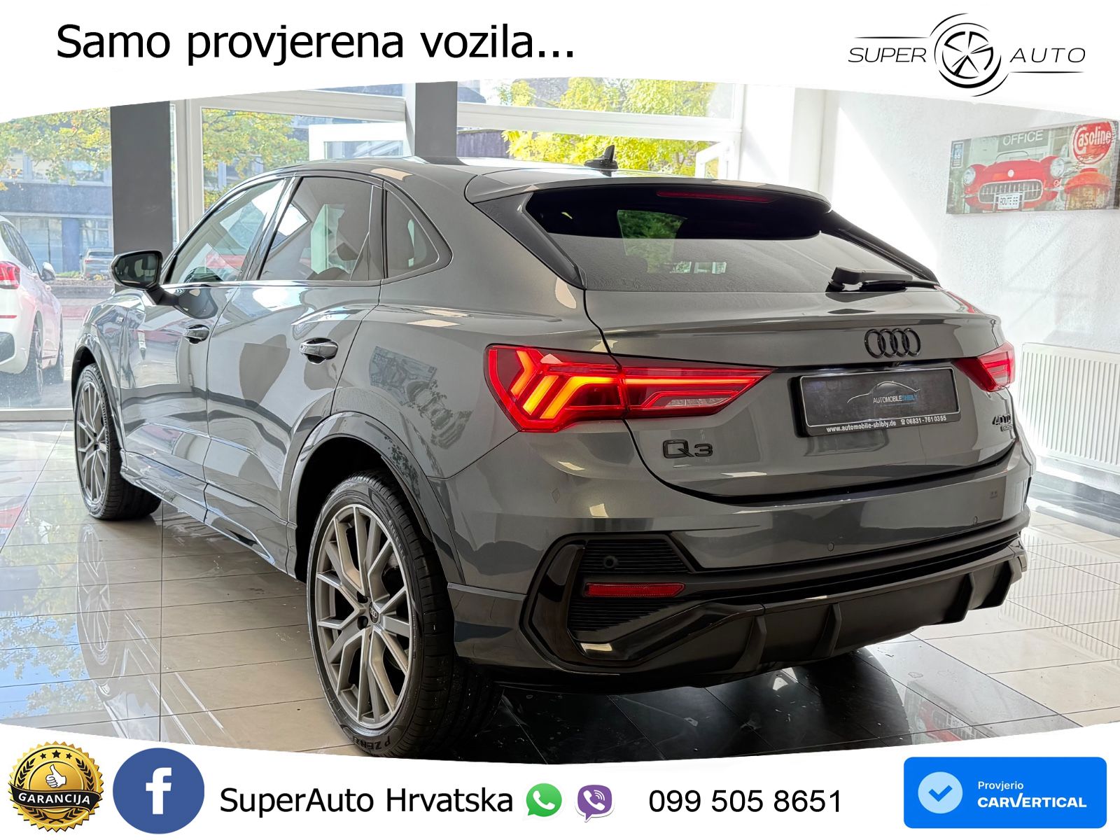 Audi Q3 Sportback 40 TDI (200 KS) quattro S tronic S line LED+GR SJED+ACC