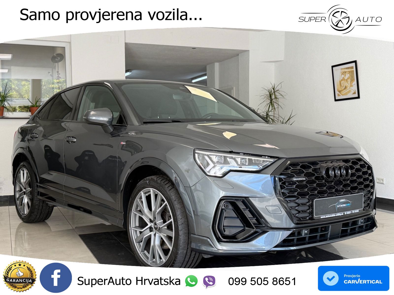Audi Q3 Sportback 40 TDI (200 KS) quattro S tronic S line LED+GR SJED+ACC
