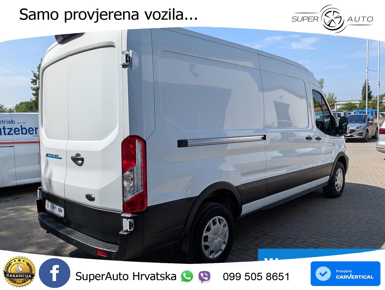 Ford E-Transit Kasten 350 L3H2 77/68kwh ACC+Kam+SHZ 184 KS