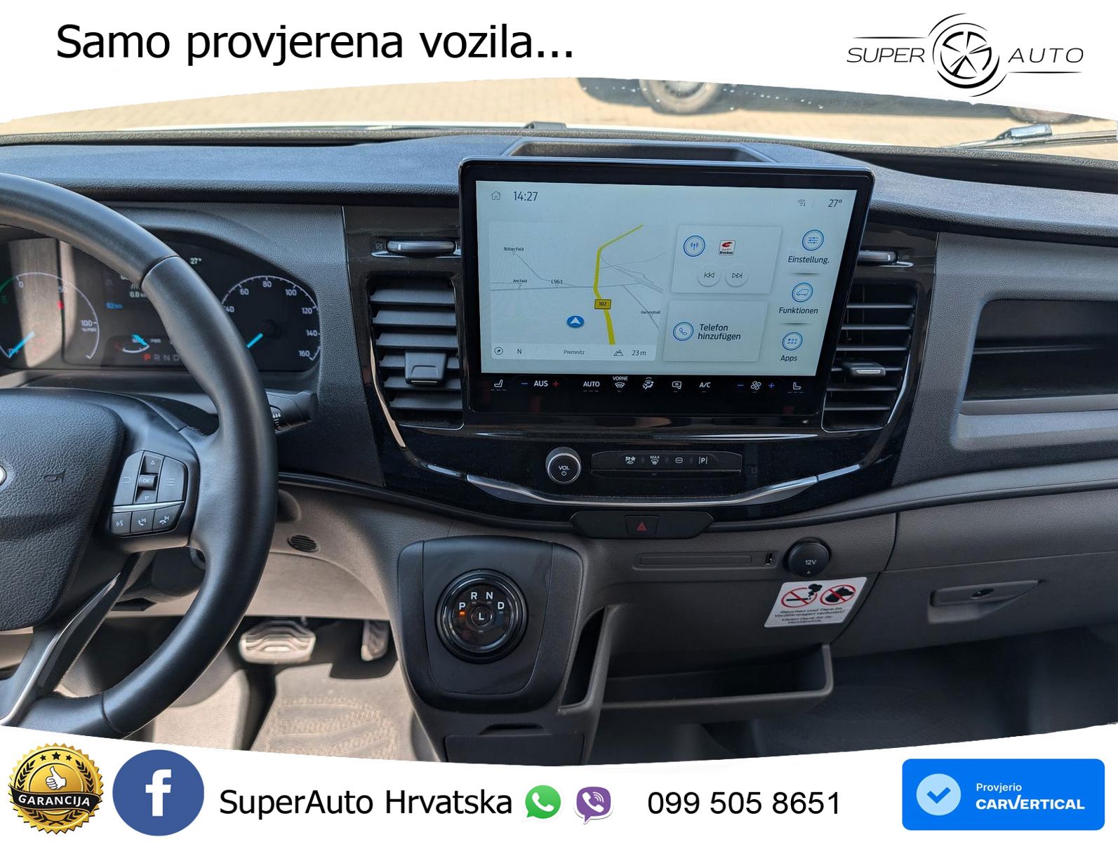 Ford E-Transit Kasten 350 L3H2 77/68kwh ACC+Kam+SHZ 184 KS