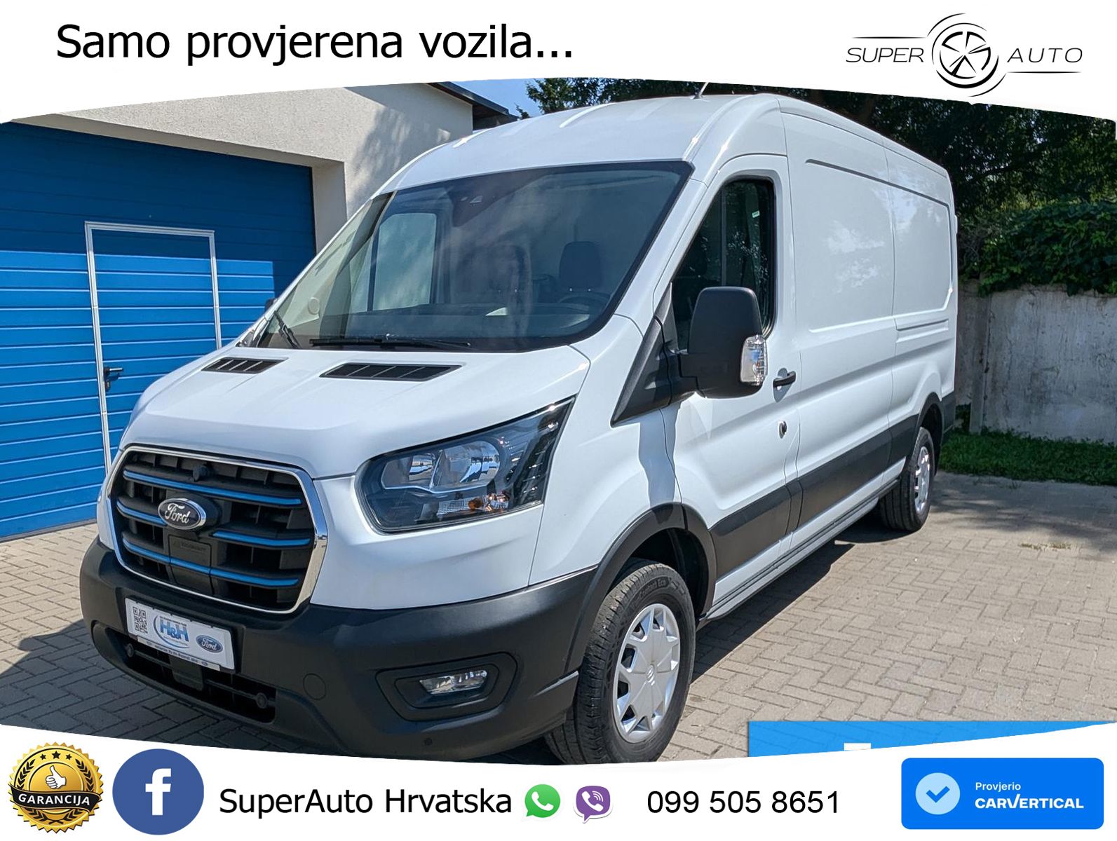 Ford E-Transit Kasten 350 L3H2 77/68kwh ACC+Kam+SHZ 184 KS