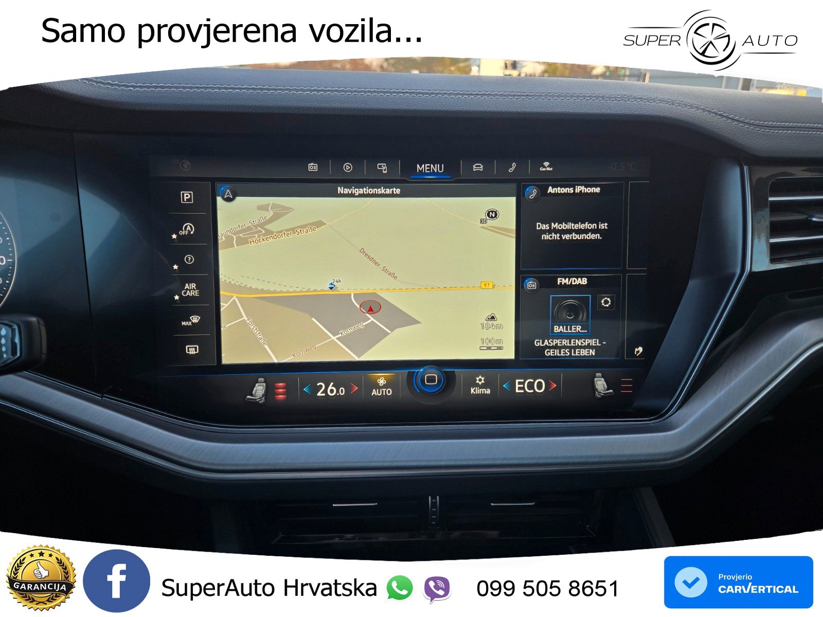 Volkswagen Touareg 3.0 V6 TDI (231 KS) 4MOTION Tiptronic R-Line ZRAČNI+ACC+4xGR SJED+KAM
