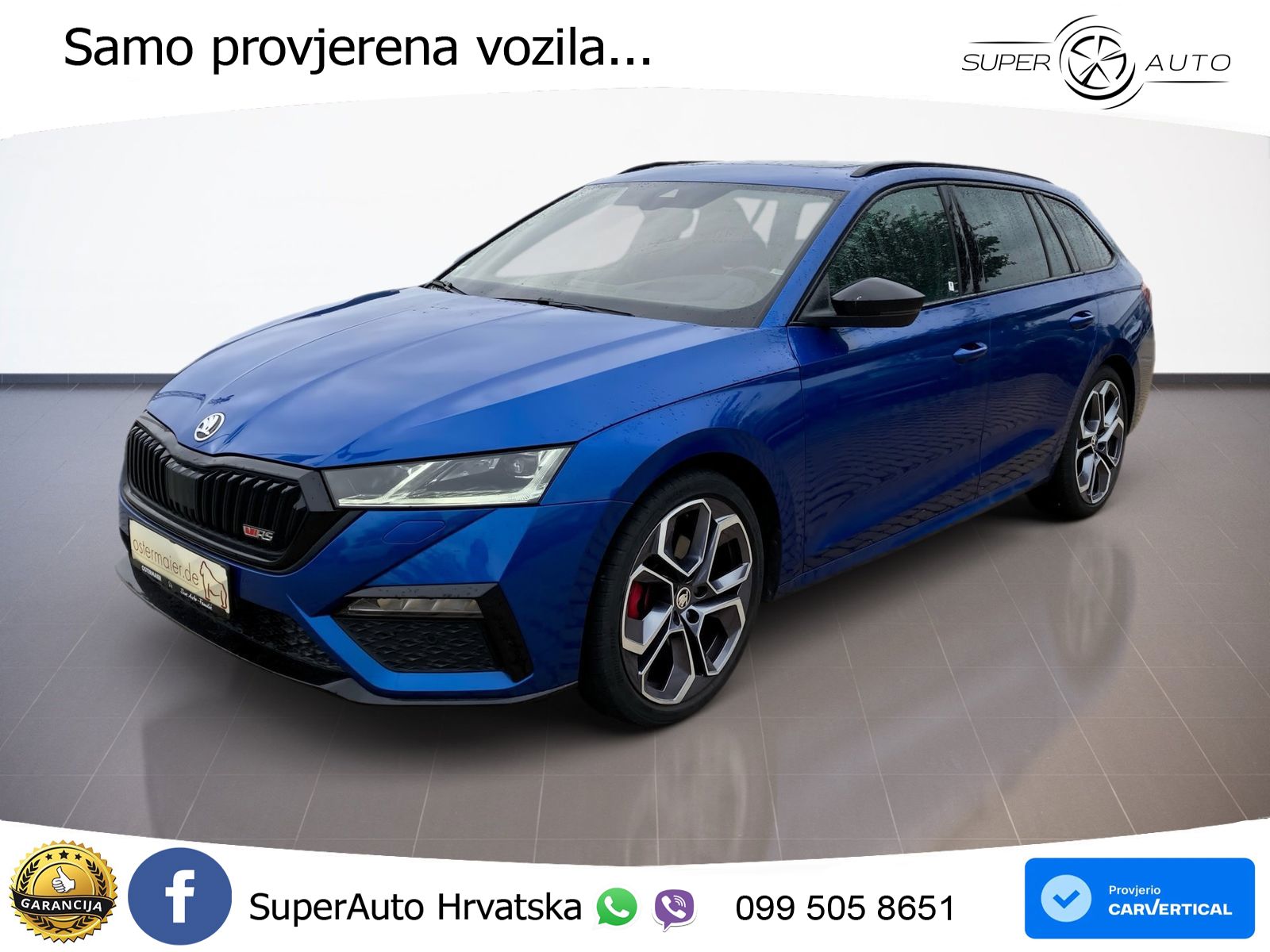Škoda Octavia Combi RS 2.0 TDI (200 KS) DSG LED+GR SJED+ACC