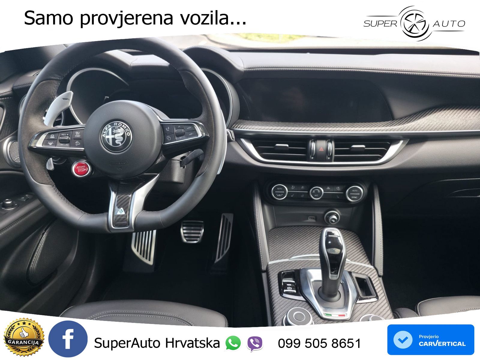 Alfa Romeo Stelvio Quadrifoglio 2.9 V6 Bi-Turbo (520 KS) Q4 Automatic LED+GR SJED+ACC