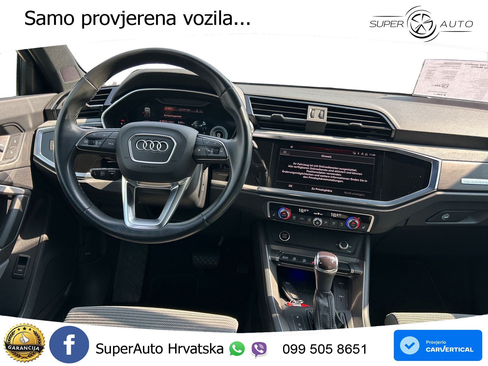 Audi Q3 Sportback 40 TDI (200 KS) quattro S tronic S line MATRIX+GR SJED+KAM