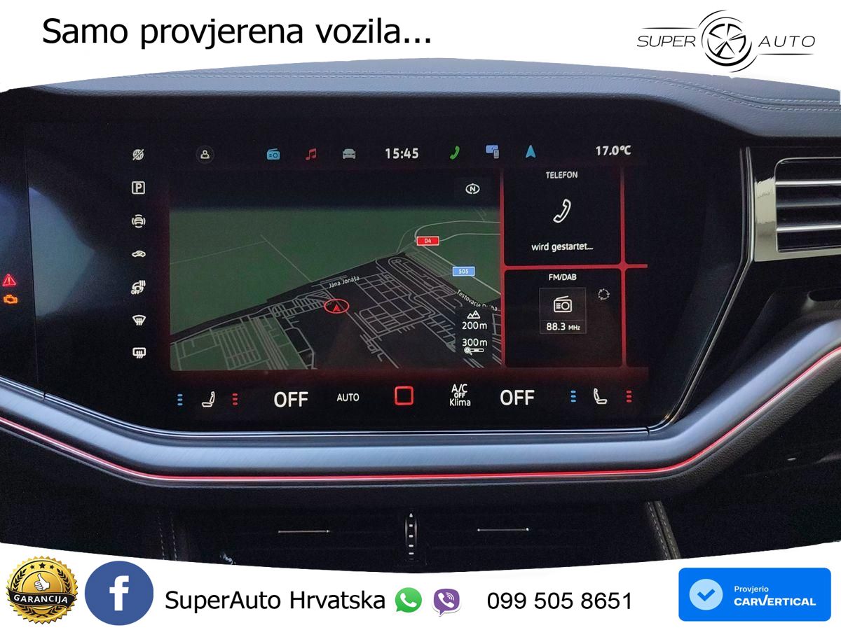 Volkswagen Touareg 3.0 V6 TDI (286 KS) 4MOTION Tiptronic ZRAČNI+ACC+GR SJED+KAM+PANO