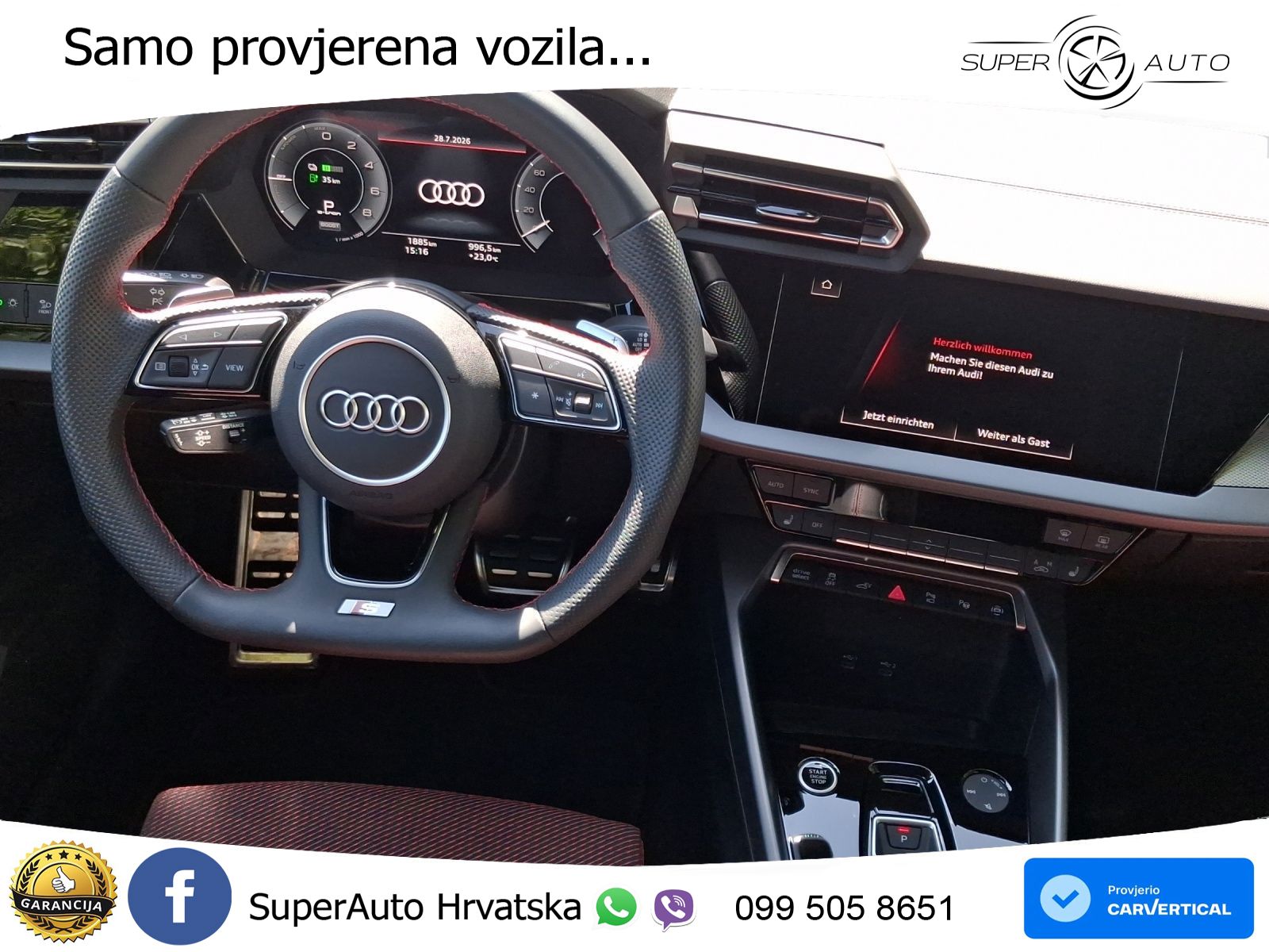 Audi A3 Sportback 40 TFSI e (204 KS) Plug-in Hybrid S tronic S line LED+GR SJED+ACC
