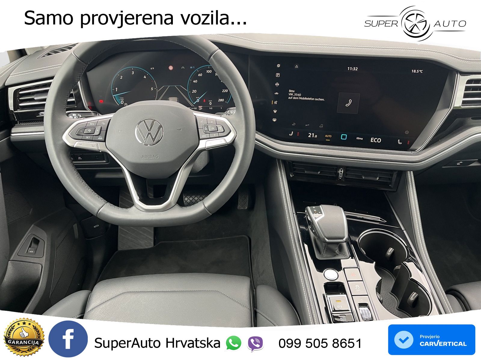 Volkswagen Touareg 3.0 V6 TDI (231 KS) 4MOTION Tiptronic ZRAČNI+ACC+GR SJED+KAM
