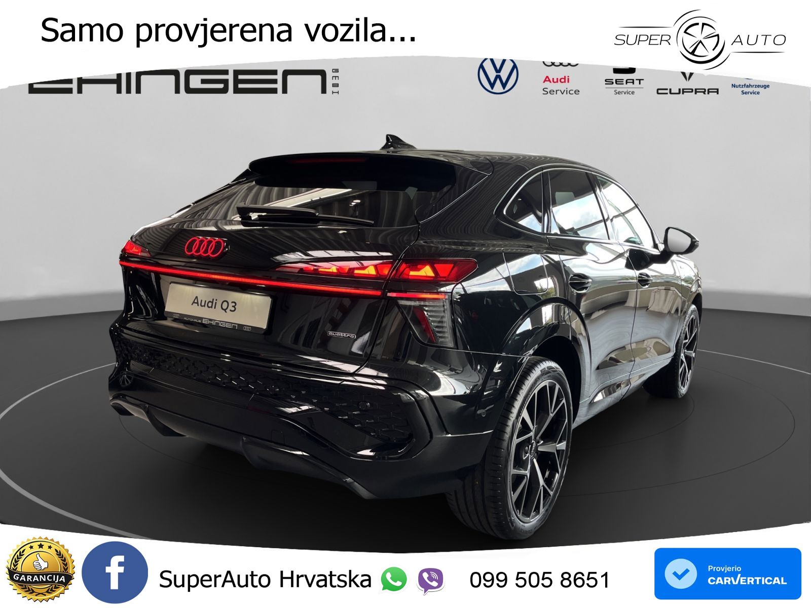 Audi Q3 III Sportback 2.0 TFSI (265 KS) quattro S tronic S line LED+GR SJED+ACC