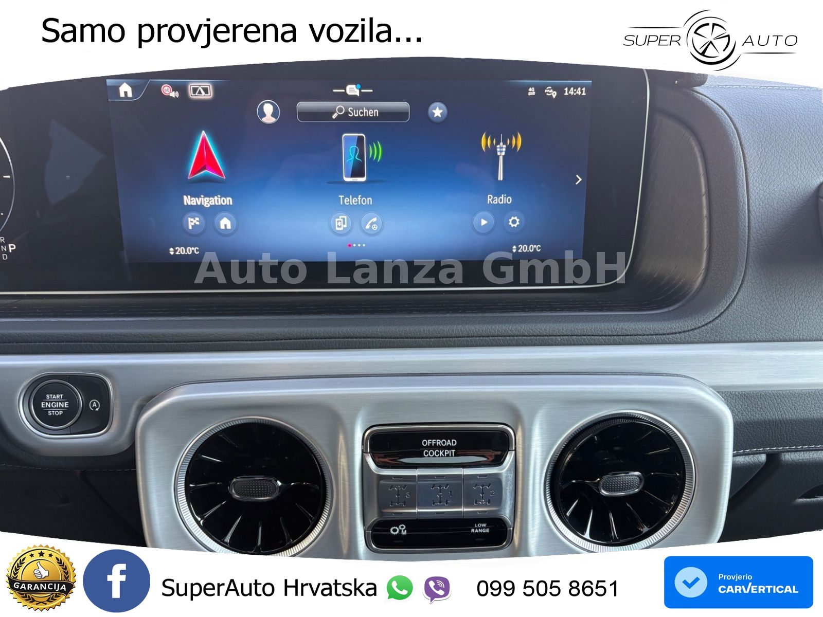 Mercedes G 450d Long (367 KS) 4MATIC 9G-TRONIC Exclusive ZRAČNI+ACC+4xGR SJED+KAM