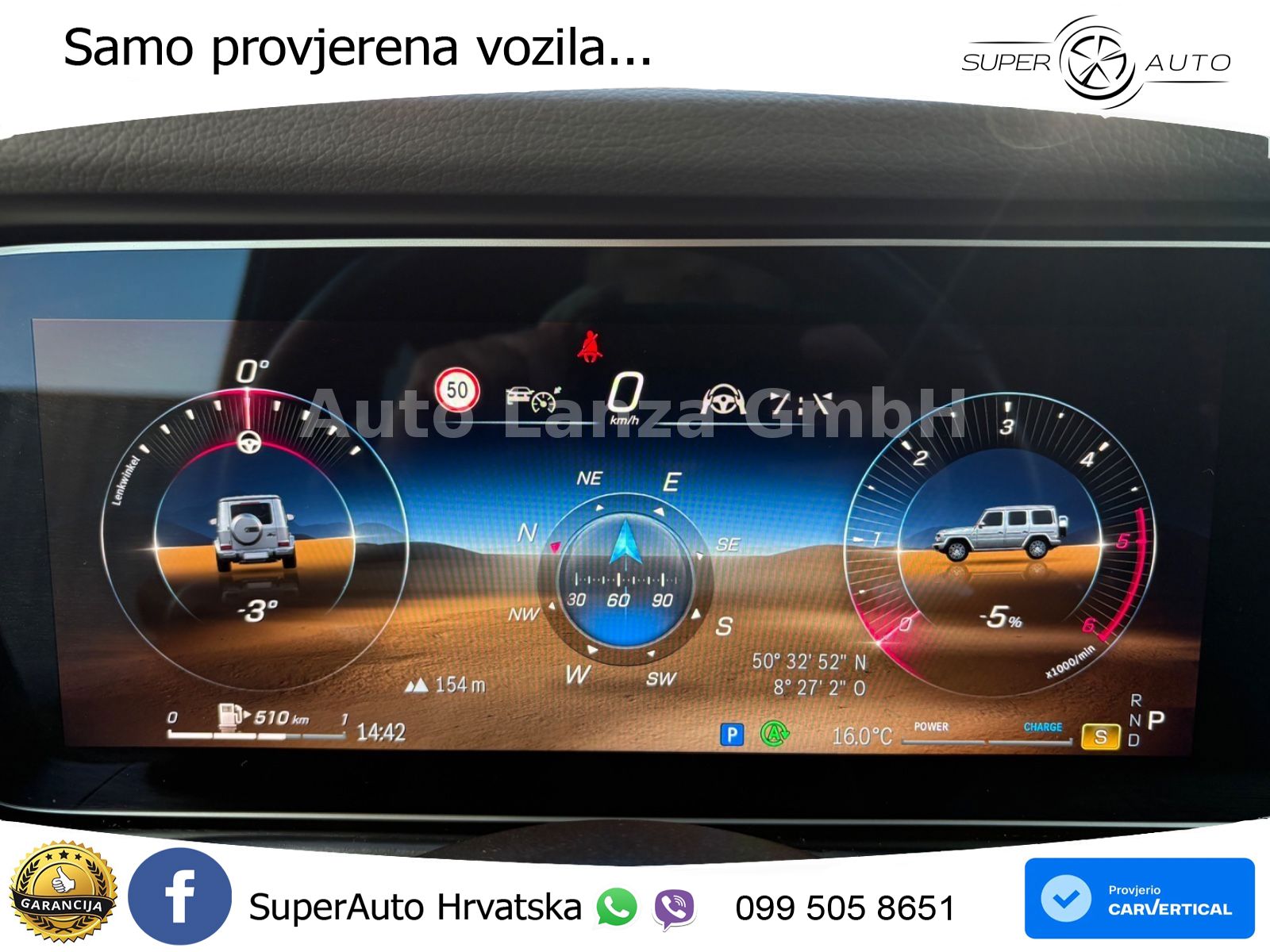 Mercedes G 450d Long (367 KS) 4MATIC 9G-TRONIC Exclusive ZRAČNI+ACC+4xGR SJED+KAM