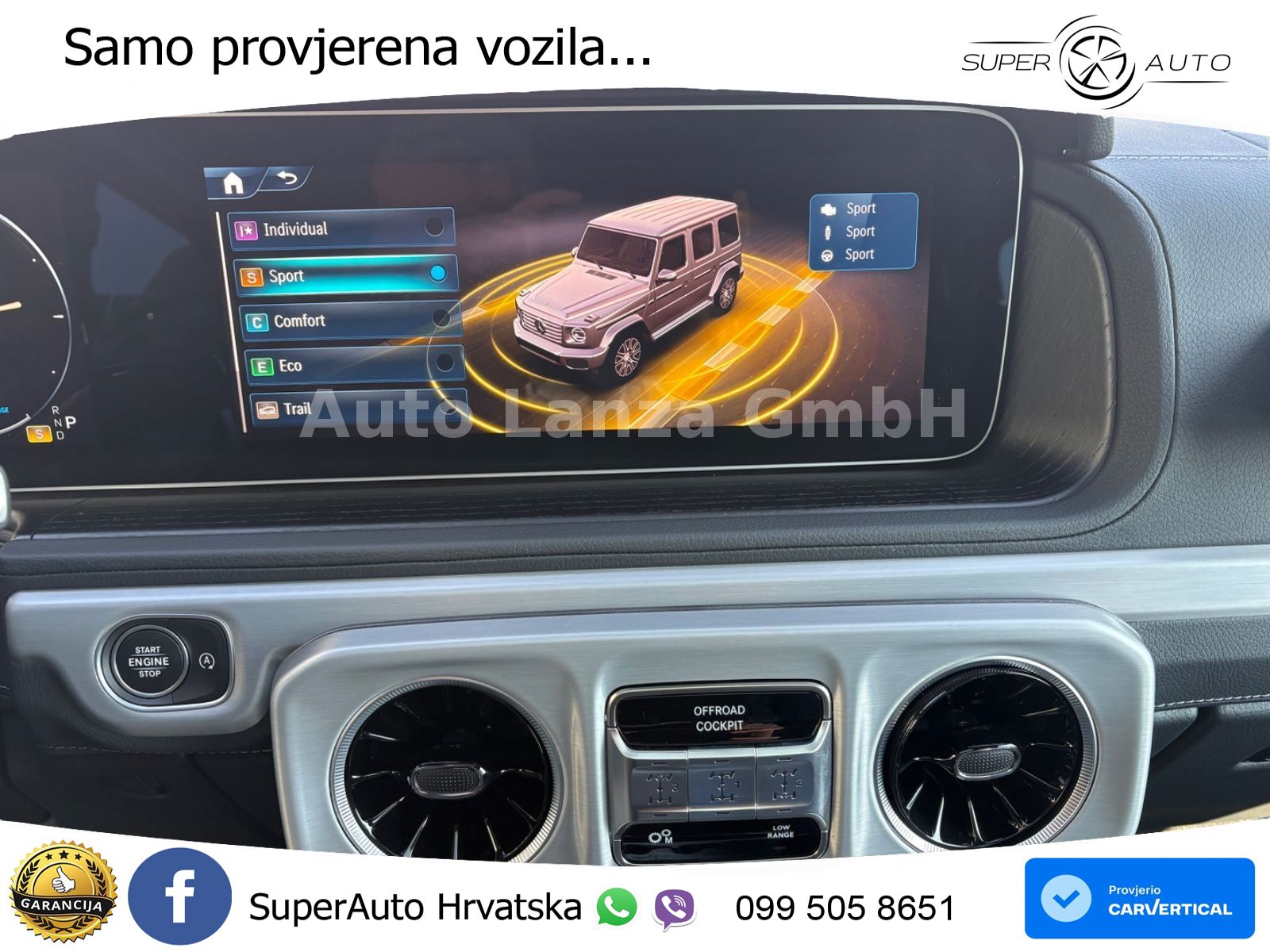 Mercedes G 450d Long (367 KS) 4MATIC 9G-TRONIC Exclusive ZRAČNI+ACC+4xGR SJED+KAM