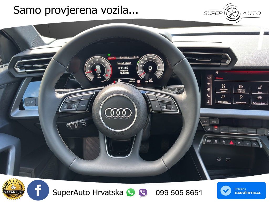 Audi A3 Sportback 40 TFSI (204 KS) quattro S tronic LED+GR SJED+ACC