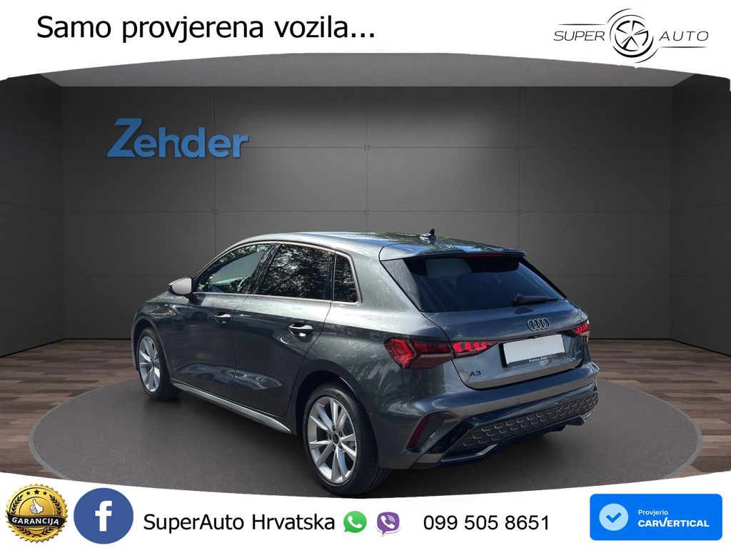 Audi A3 Sportback 40 TFSI (204 KS) quattro S tronic LED+GR SJED+ACC