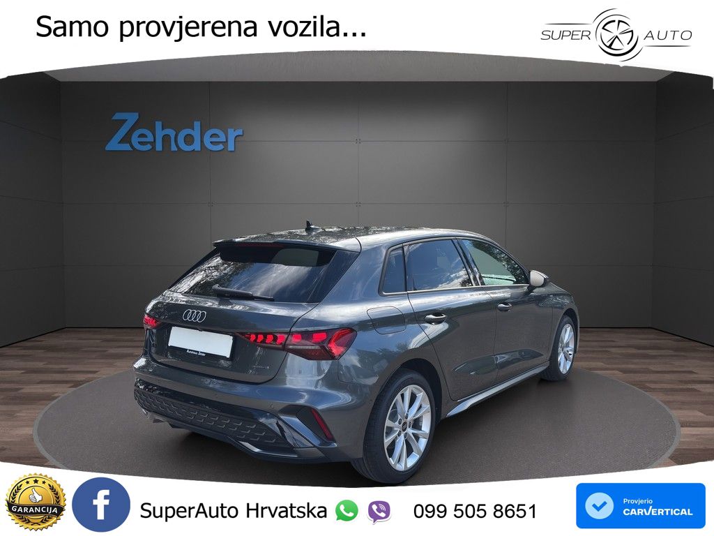 Audi A3 Sportback 40 TFSI (204 KS) quattro S tronic LED+GR SJED+ACC