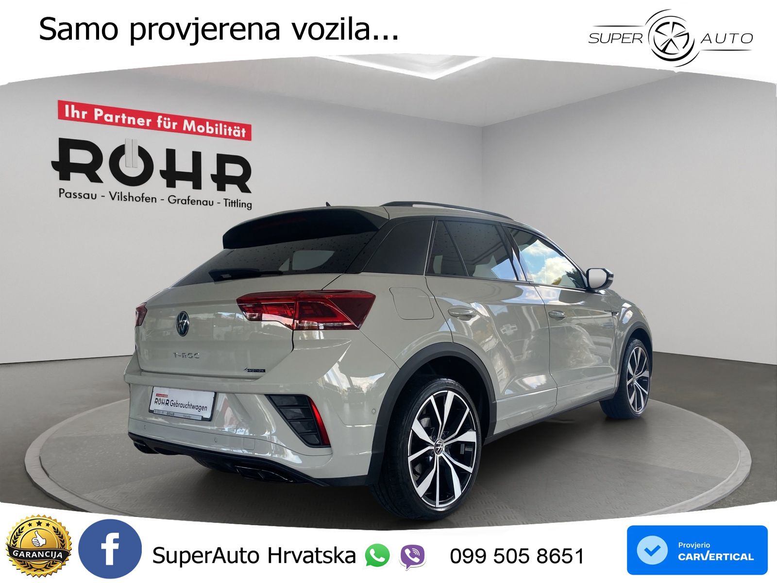Volkswagen T-Roc 2.0 TSI (190 KS) 4M DSG R-Line LED+GR SJED+ACC