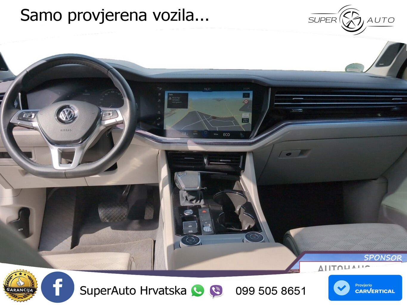 Volkswagen Touareg 3.0 V6 TDI (286 KS) 4MOTION Tiptronic ZRAČNI+ACC+GR SJED+KAM+PANO