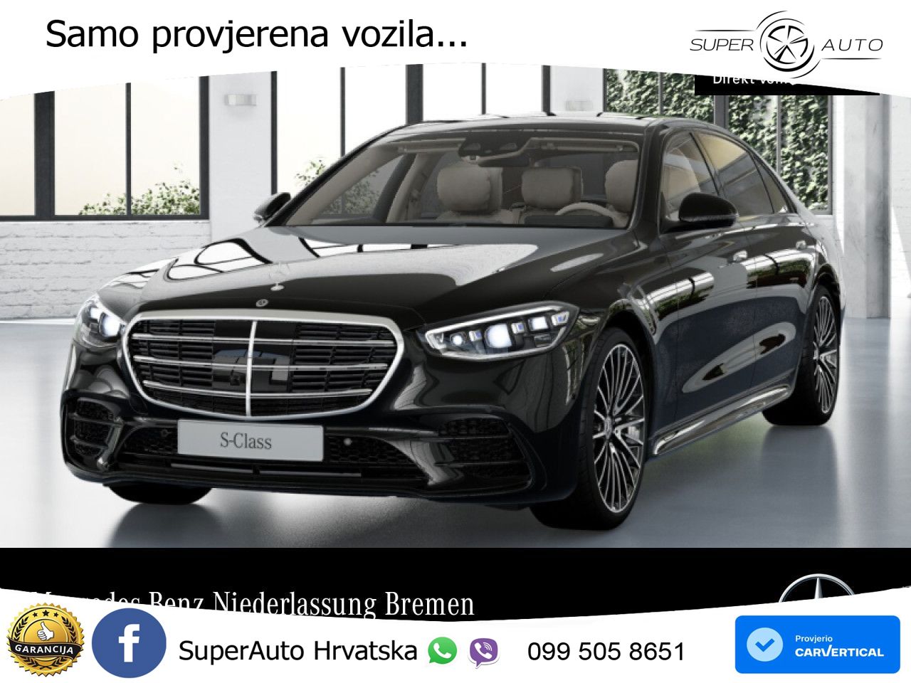 Mercedes S 450d (367 KS) EQ Boost 4MATIC 9G-TRONIC AMG LED+GR SJED+ACC