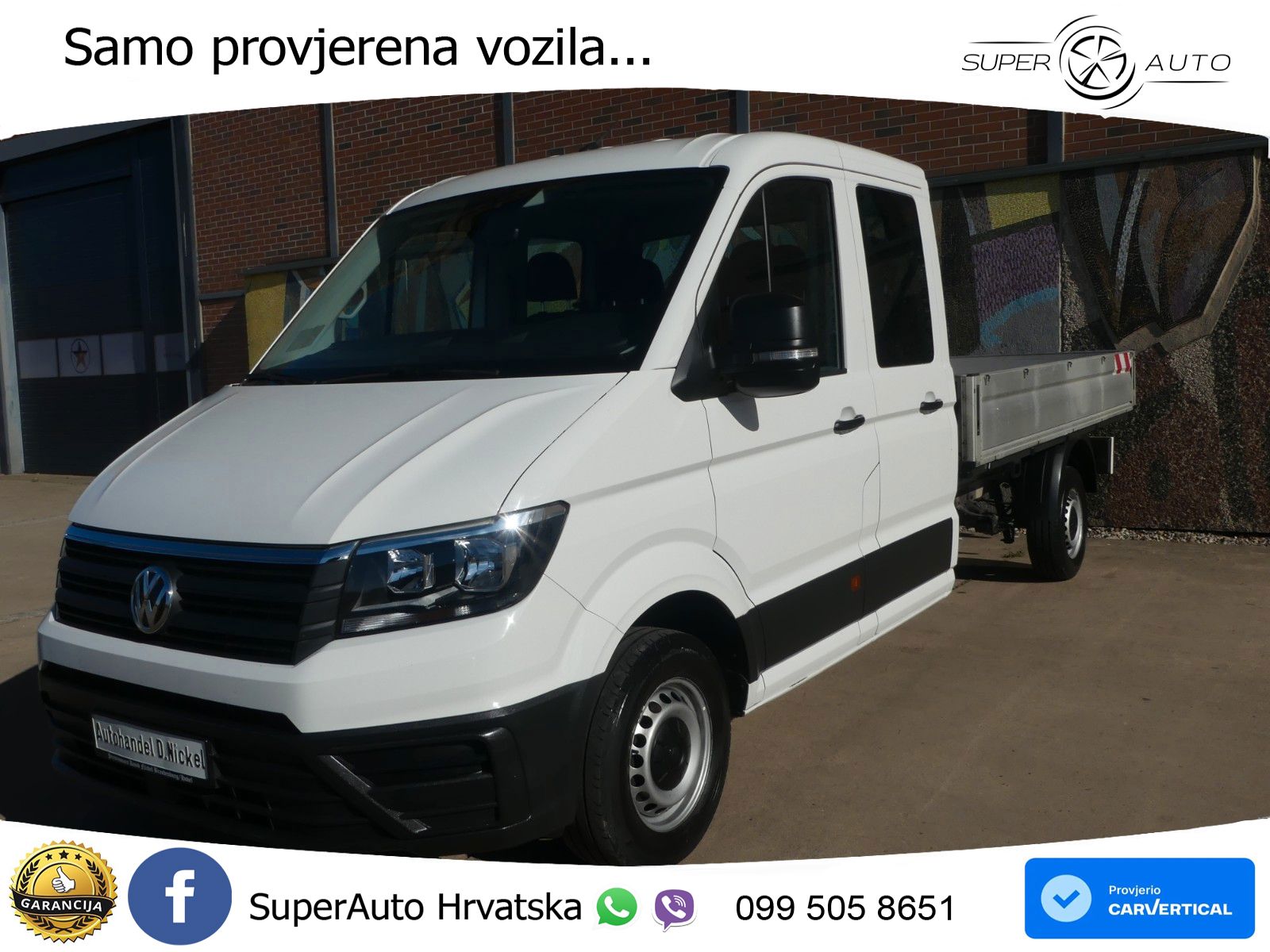 Volkswagen Crafter Pritsche 35 lang Doppelkabine/ HU/AU NEU 140 KS