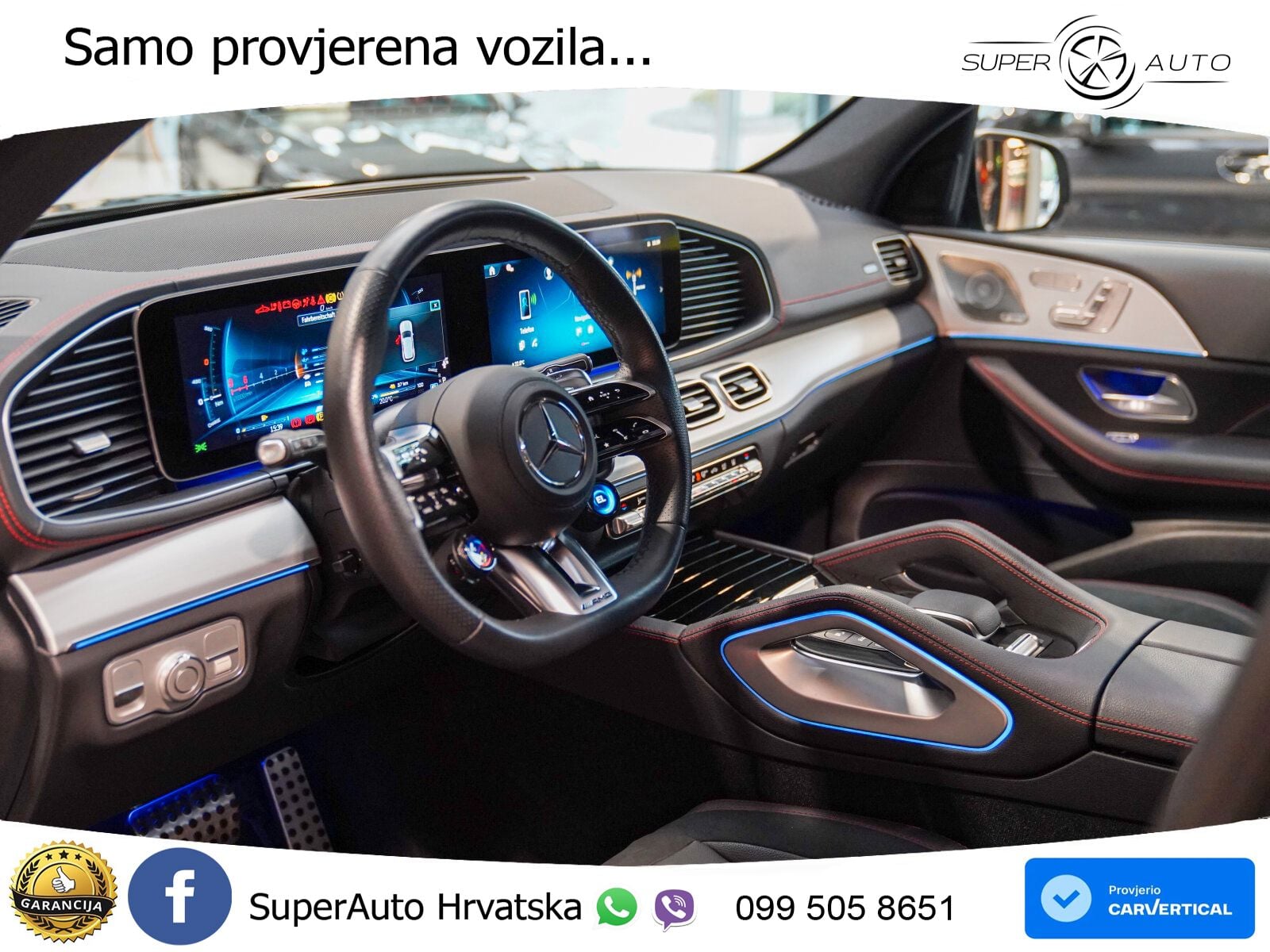 Mercedes AMG GLE 53 (544 KS) Hybrid 4MATIC+ 9G-TRONIC ACC+GR SJED+360+PANO