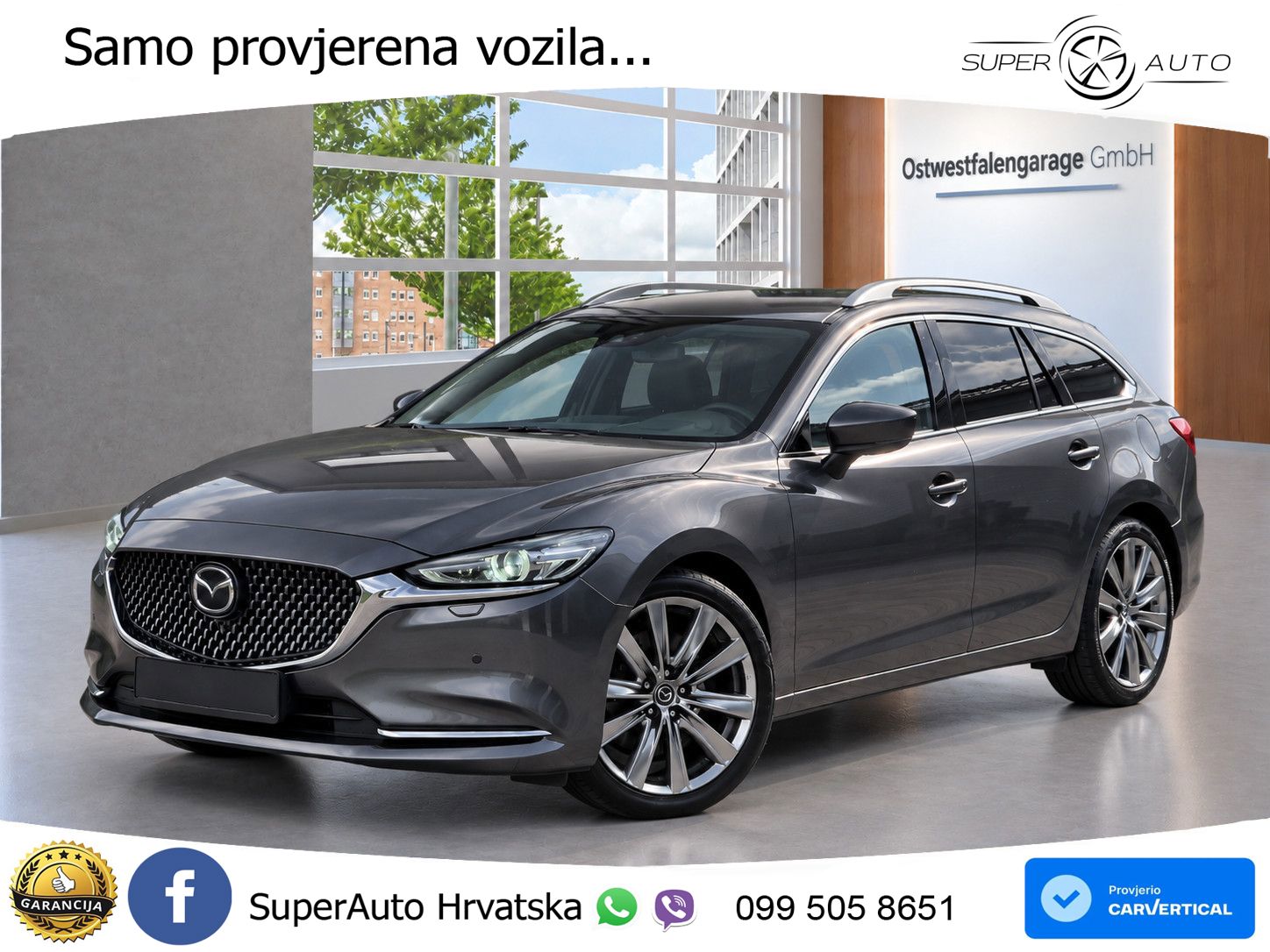Mazda 6 Sport Combi 2.2 SKYACTIV-D (184 KS) SKYACTIV-Drive LED+GR SJED+ACC