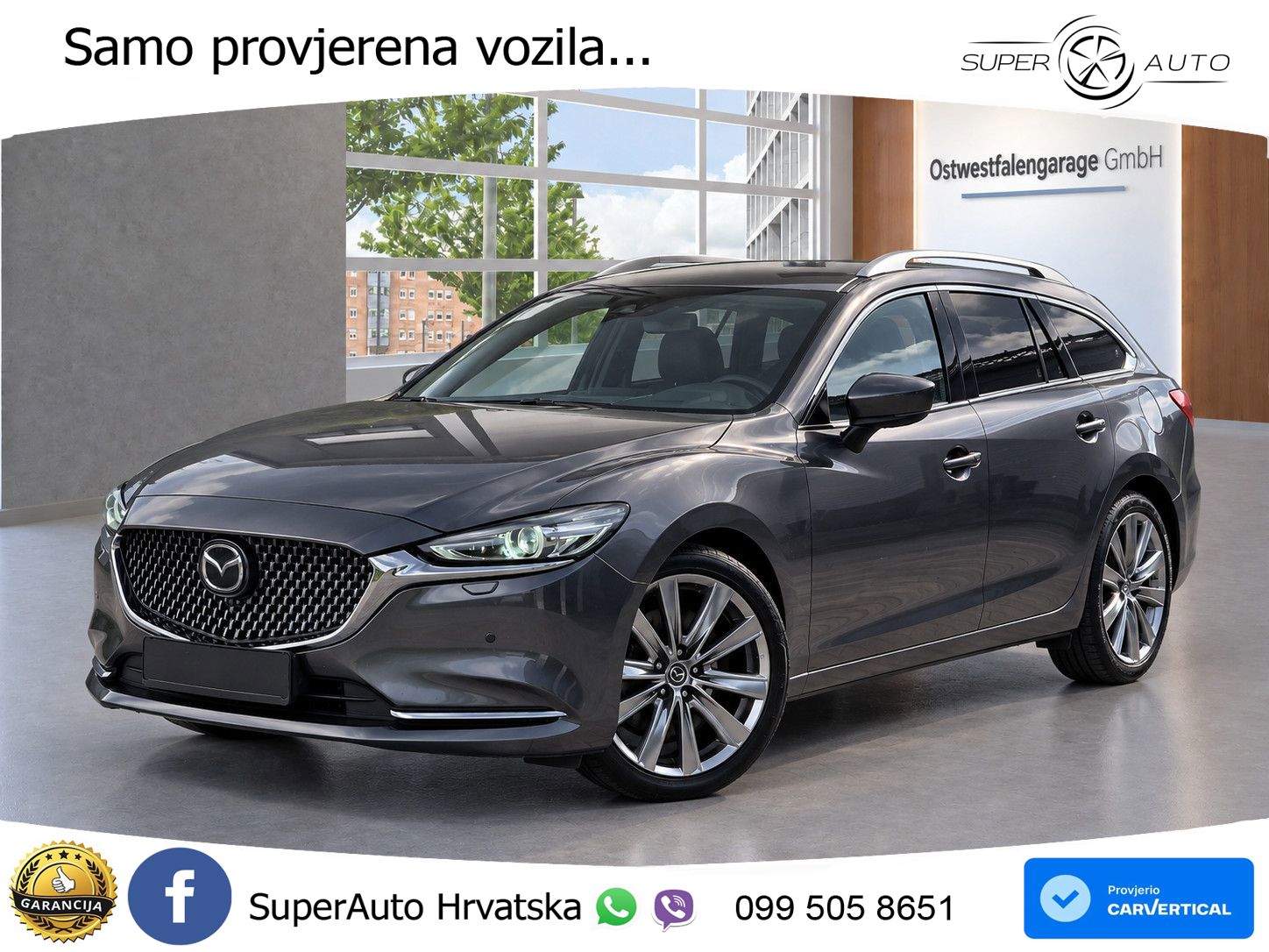 Mazda 6 Sport Combi 2.2 SKYACTIV-D (184 KS) SKYACTIV-Drive LED+GR SJED+ACC