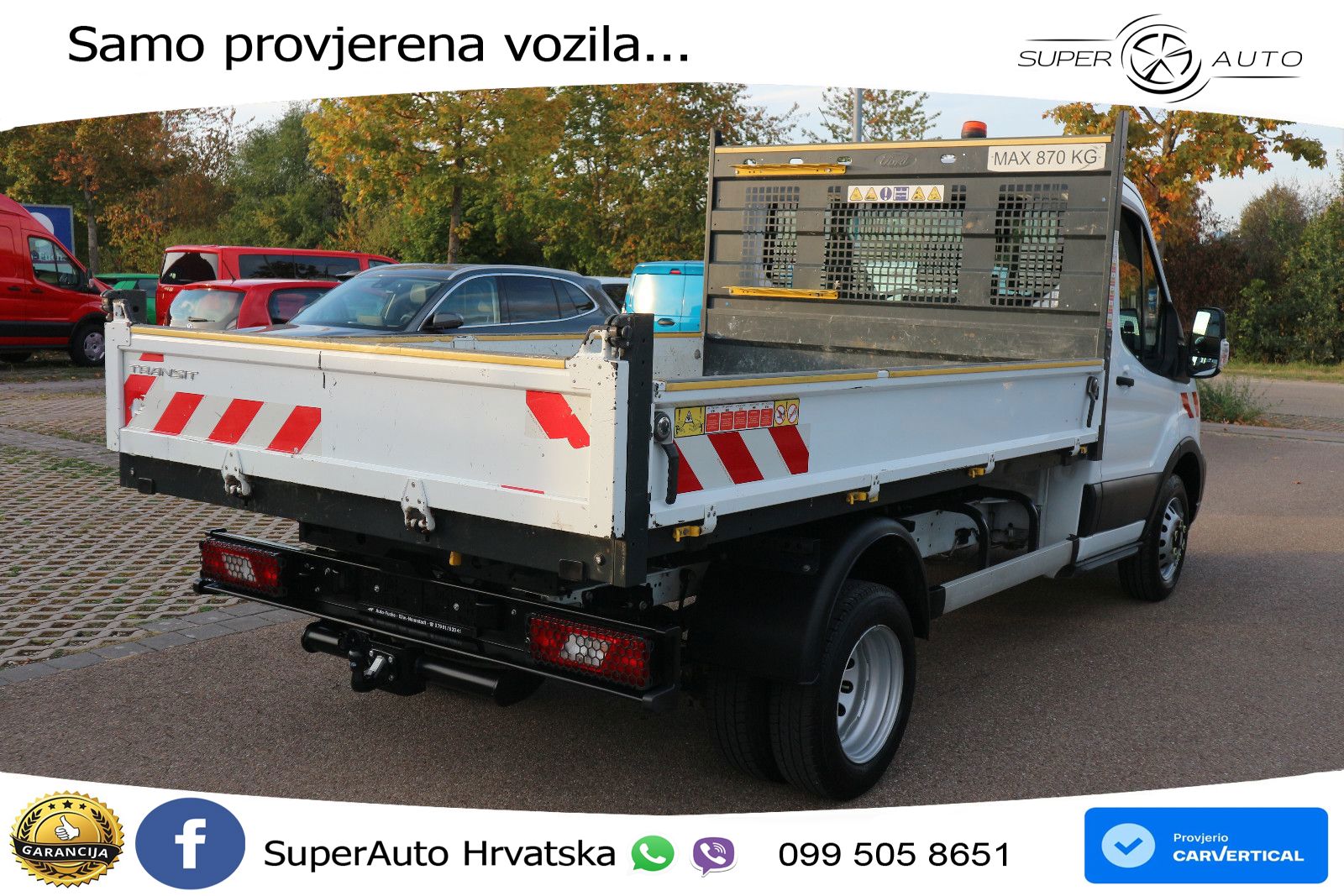 Ford Transit Kipper Zwillingsbereifung AHK 170 KS