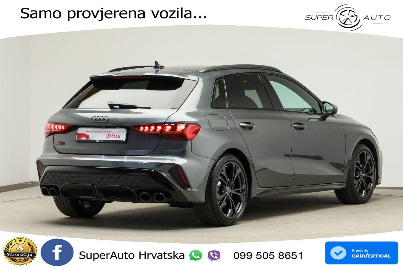 Audi S3 2.0 TFSI (333 KS) quattro S tronic MATRIX+GR SJED+KAM