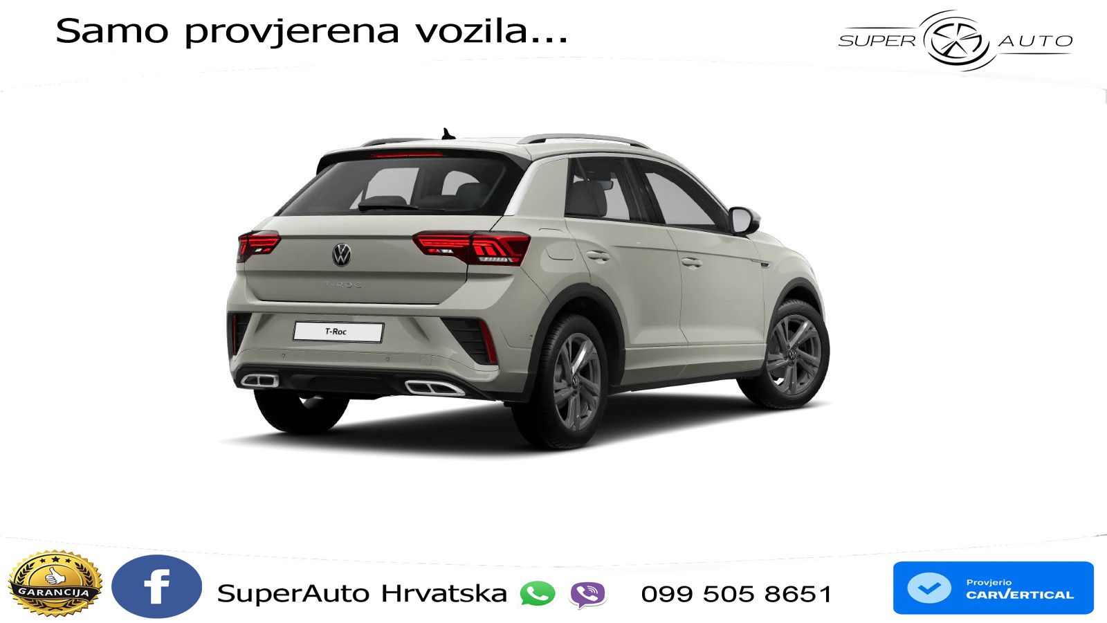 Volkswagen T-Roc 1.5 TSI (150 KS) DSG R-Line LED+GR SJED+ACC