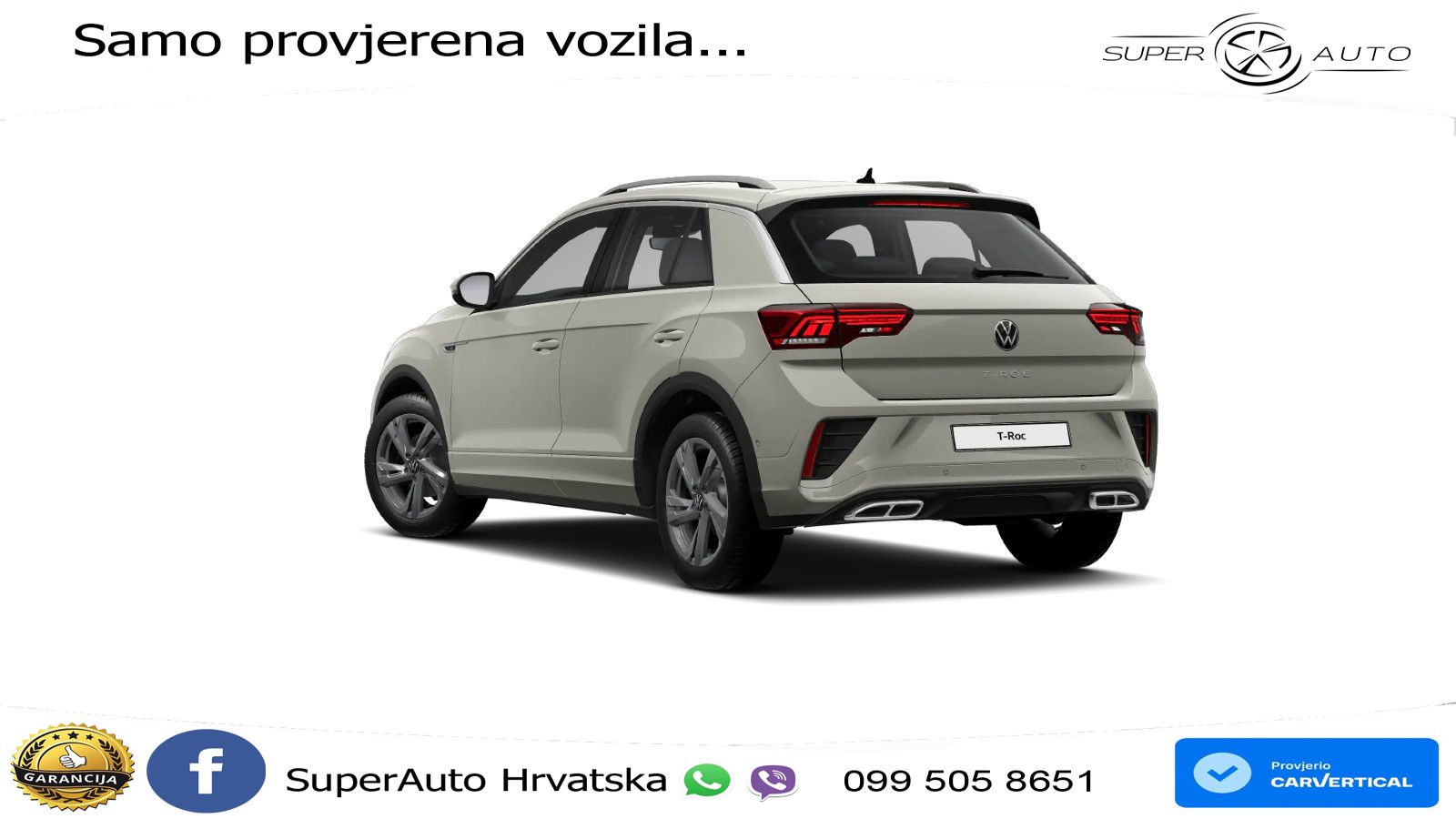Volkswagen T-Roc 1.5 TSI (150 KS) DSG R-Line LED+GR SJED+ACC