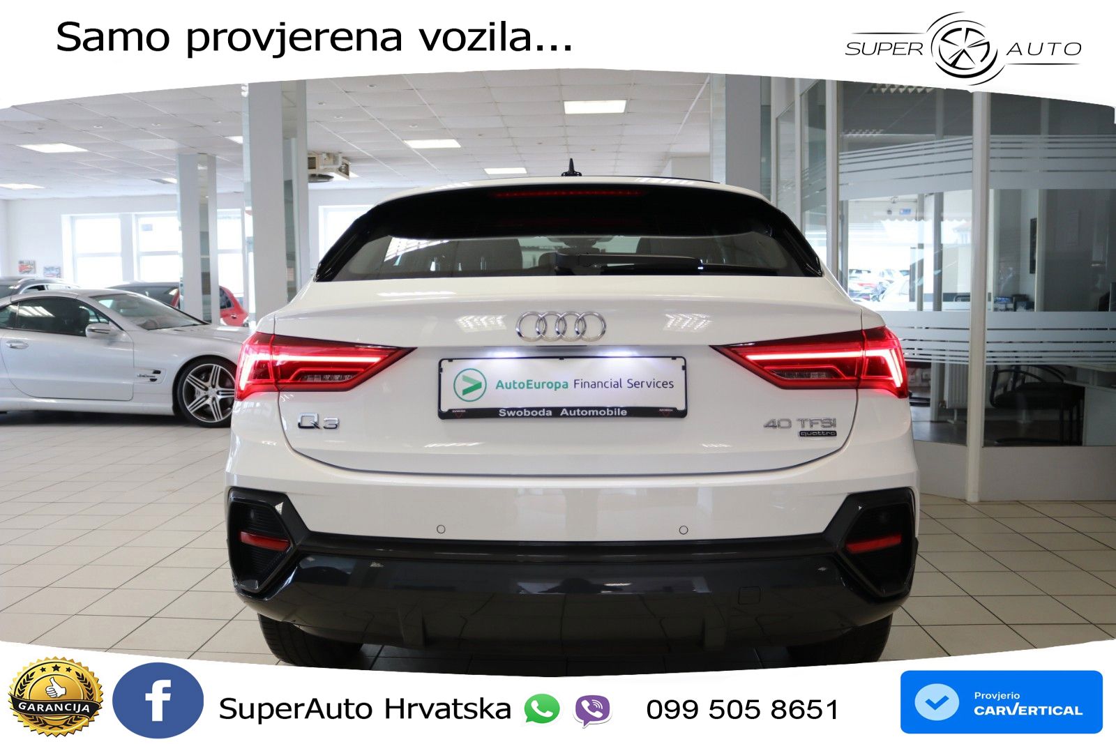 Audi Q3 Sportback 40 TFSI (190 KS) quattro S tronic LED+GR SJED+ACC