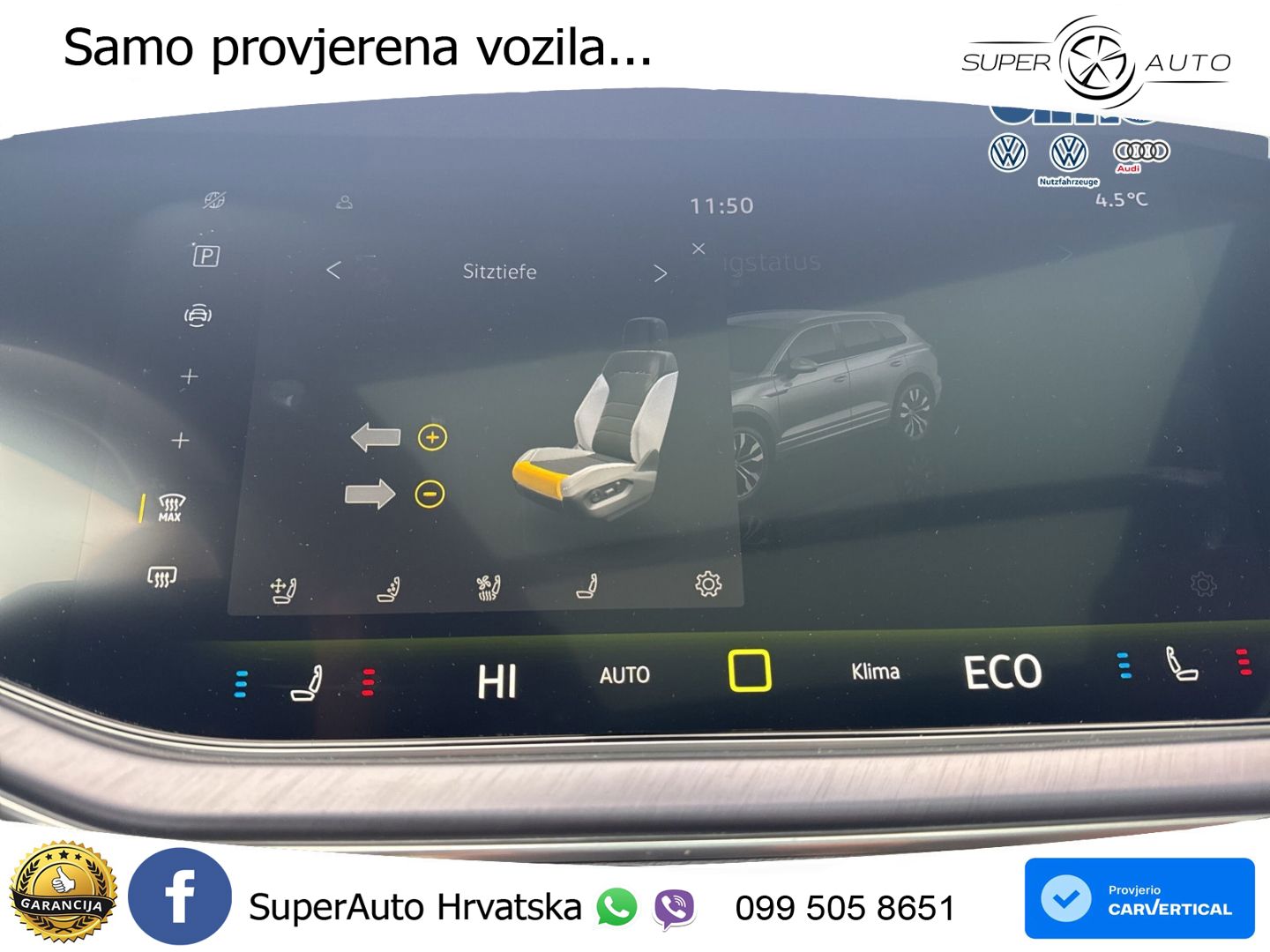 Volkswagen Touareg 3.0 V6 TDI (286 KS) 4MOTION Tiptronic ZRAČNI+ACC+GR SJED+KAM+PANO