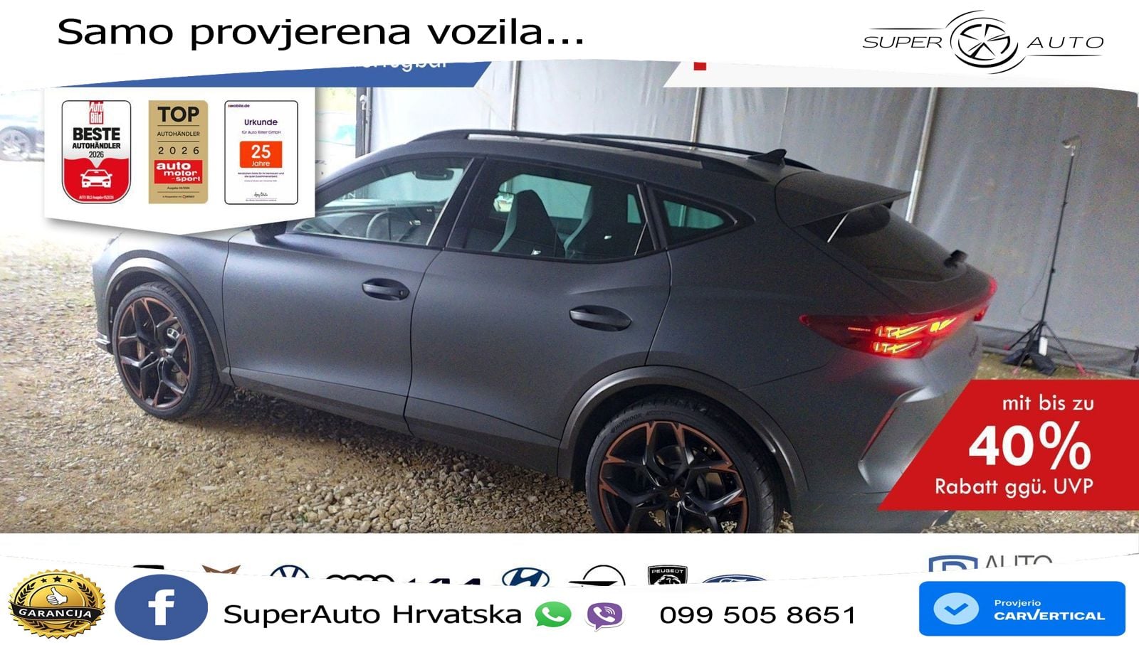 Cupra Formentor VZ5 2.5 TSI (390 KS) 4Drive DSG MATRIX+GR SJED+KAM