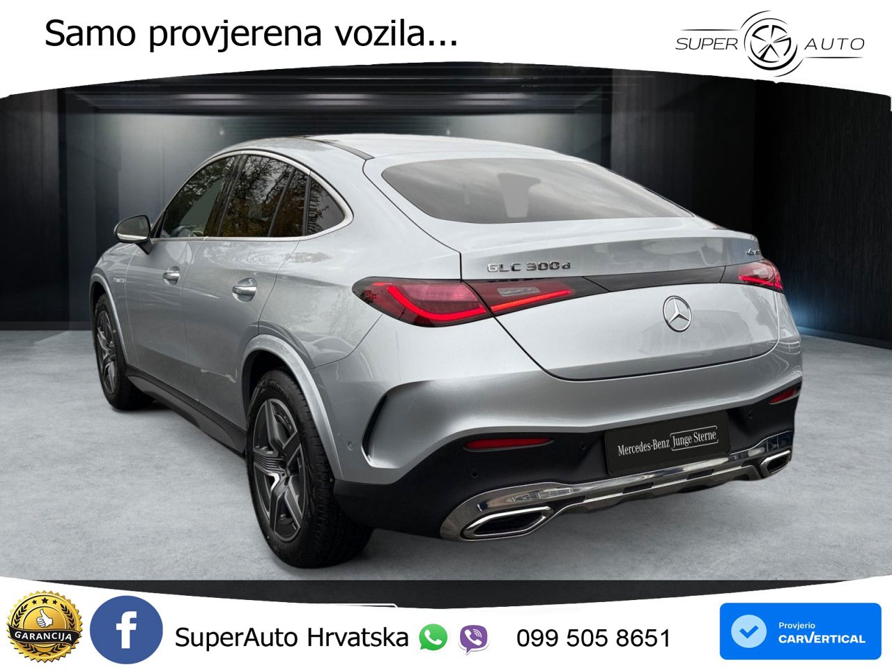 Mercedes GLC Coupe 300d (269 KS) 4MATIC 9G-TRONIC AMG ZRAČNI+ACC+GR SJED+360+PANO