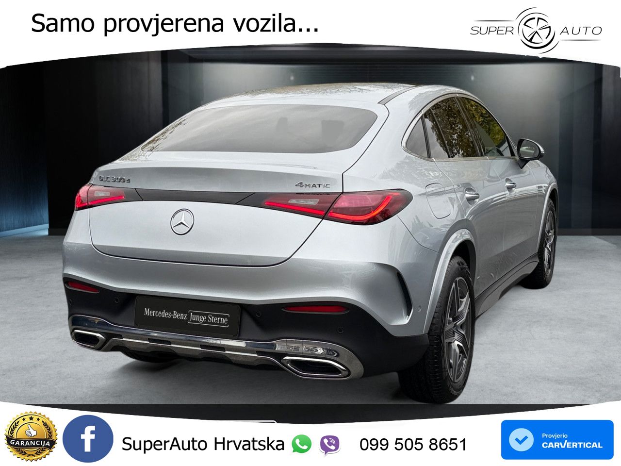 Mercedes GLC Coupe 300d (269 KS) 4MATIC 9G-TRONIC AMG ZRAČNI+ACC+GR SJED+360+PANO