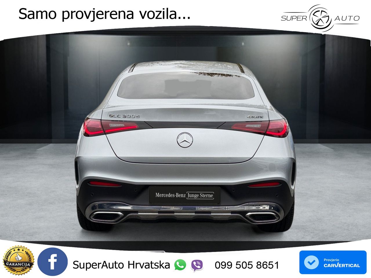 Mercedes GLC Coupe 300d (269 KS) 4MATIC 9G-TRONIC AMG ZRAČNI+ACC+GR SJED+360+PANO