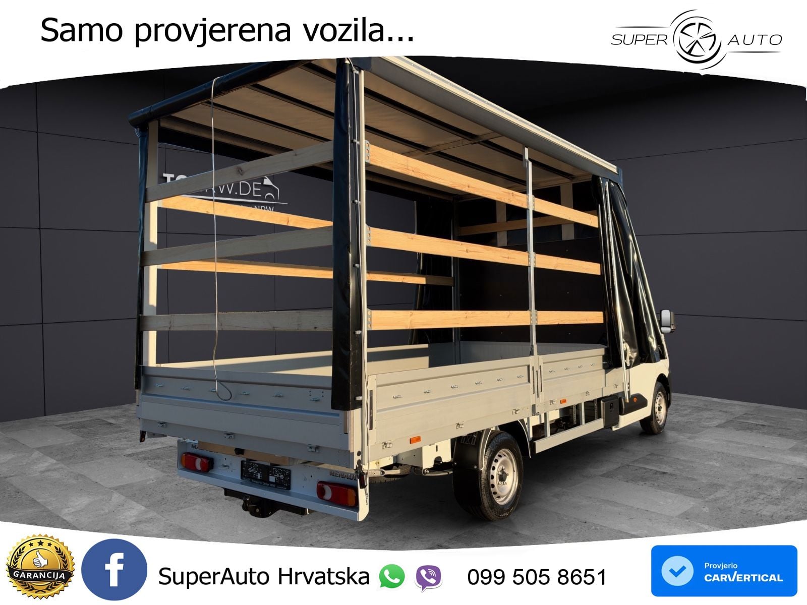 Renault Master 2x Schiebeplane Luftfederung AHK 170 KS